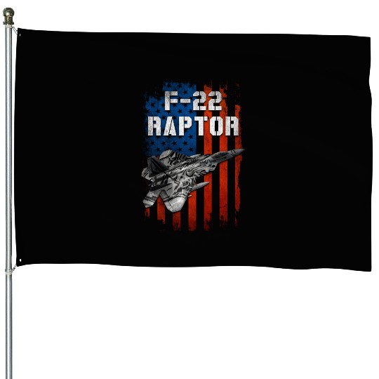 F 22 Raptor US Airborne Fighter Pilot House Flags