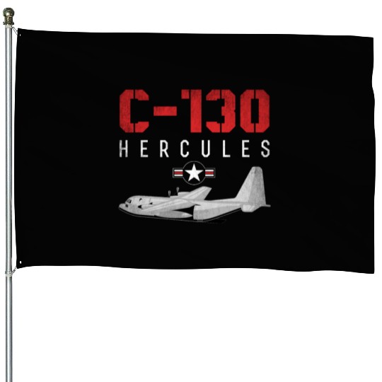 C 130 Hercules US Airborne Fighter Pilot House Flags