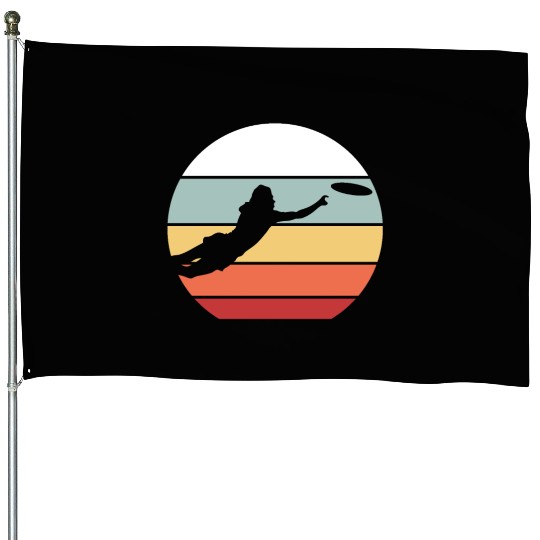Ultimate Frisbee Retro Vintage House Flags