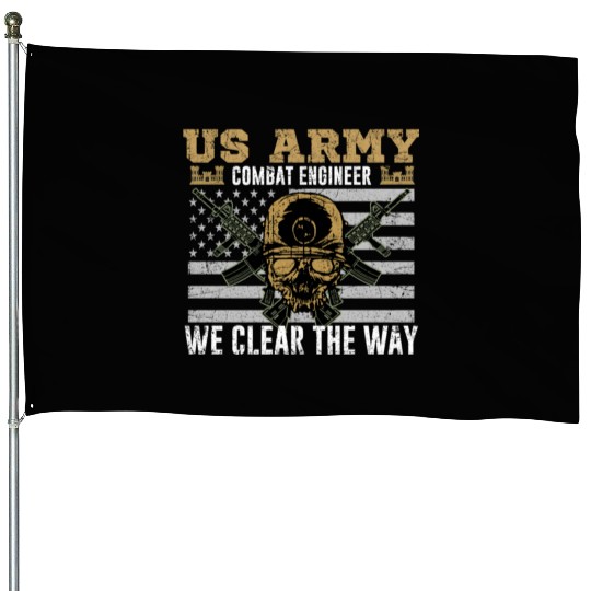 Vintage US Army Combat Engineer 12B Military Pride House Flags