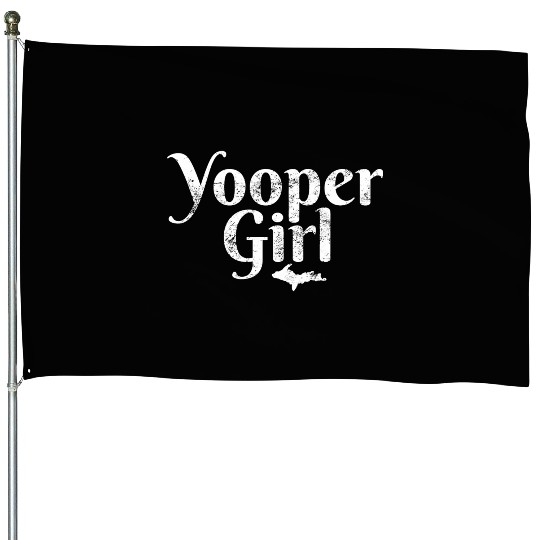 Yooper Girl Ladies Upper Peninsula Michigan Gift M House Flags