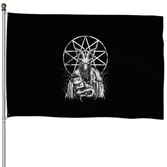 Demonic Baphomet Goat House Flags