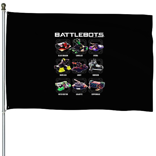 BattleBots Group Robot Photo Box Up House Flags, Mens