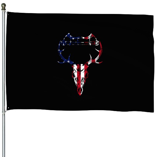 Deer Hunting US Carmo Flag American Patriotic Gift House Flags