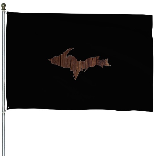 Upper Peninsula Wood Yooper 906 House Flags