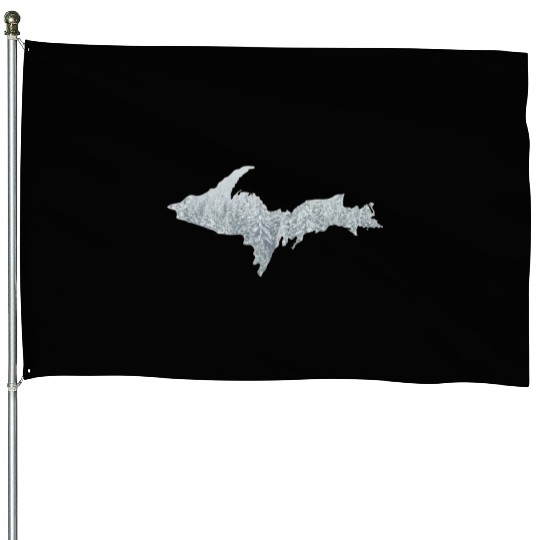 Upper Peninsula Snow 906 Yooper House Flags