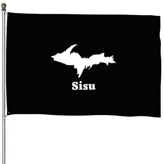 Sisu Upper Peninsula Michigan Yooper U.P. 906 House Flags