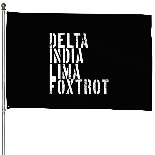Delta India Lima Foxtrot Phonetic Hot Dad Men's House Flags