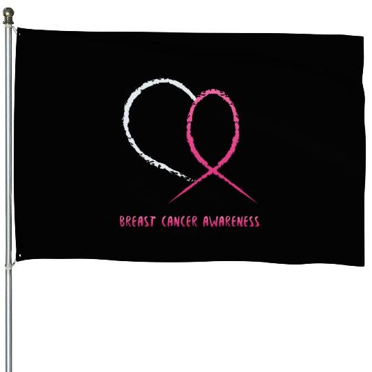Breast Cancer Awareness Full-time US Survivor House Flags