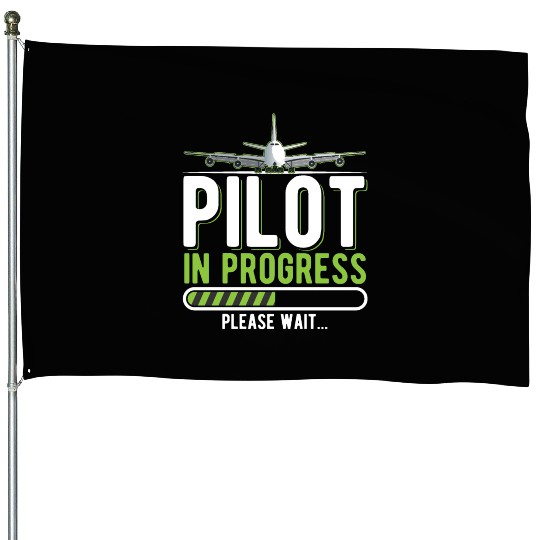 Pilot Loading Airplane Funny Pilots House Flags