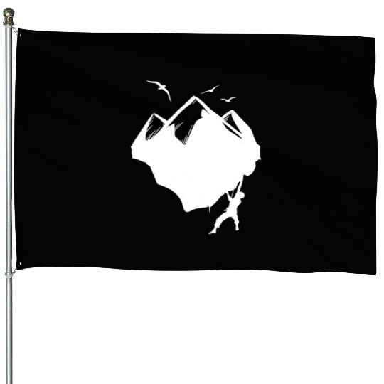 Climbing Carabiner Bouldering Mountain Sports House Flags