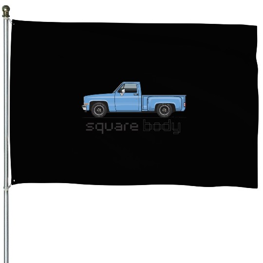 Square Body Light Blue House Flags