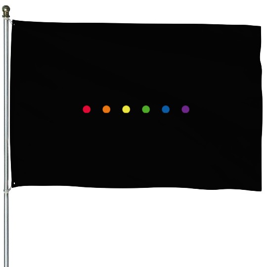 Gay Pride Rainbow Polka Dot - LGBT Polka Dot Day House Flags