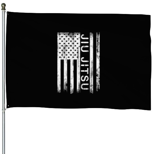 Jiu Jitsu American Flag House Flags