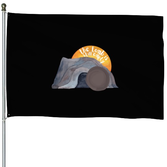 The tomb was empty Christian easter sunset House Flags