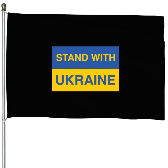 ! Stand With Ukraine House Flags