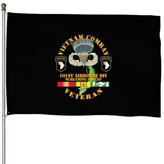 Army Vietnam Combat Veteran w 101st Airborne Div S House Flags