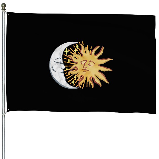 Sun and Moon House Flags