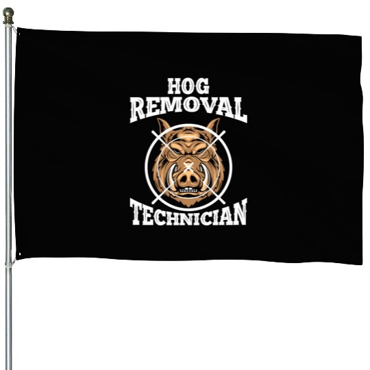 Boar wild boar hunting Wild boar hunter House Flags