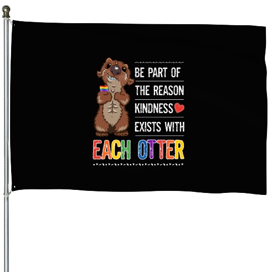 Orlando Red House Flags Gay Pride Kindness Gay Otter