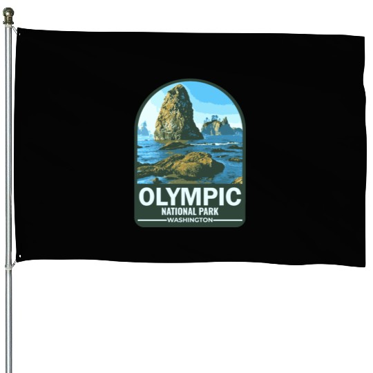 OLYMPIC national park Washington usa House Flags