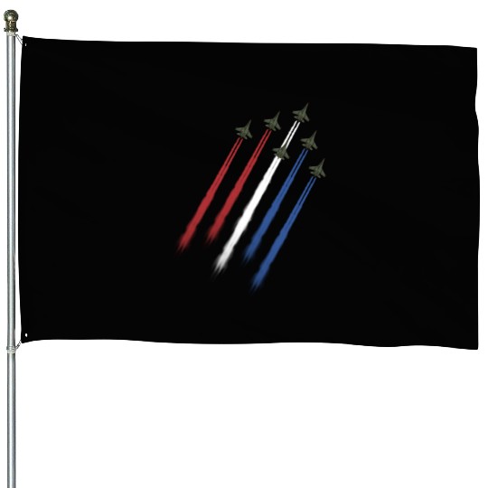 Airplane USA 4th of July Aviation American Flag House Flags