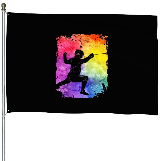 Fencing Retro House Flags