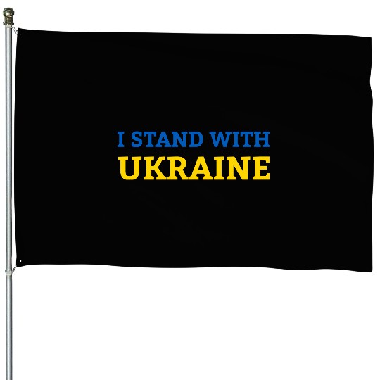 "I stand with Ukraine" Support & Solidarity House Flags