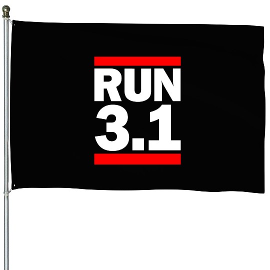 Run 3.1 5K Marathon Race Runner Training Running House Flags