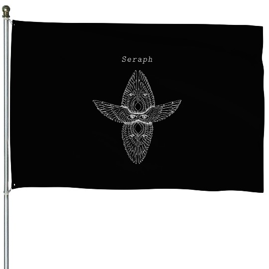 seraph seraphim angel ink illustration House Flags