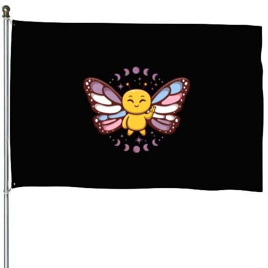 Intersex Monarch Butterfly Subtle Discreet Pride House Flags