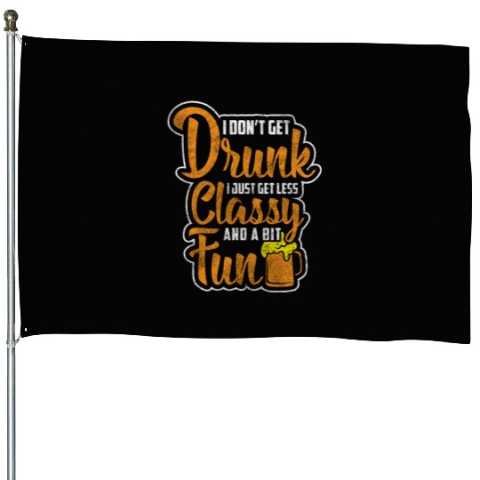 Partying Fun Vodka Bachelor House Flags