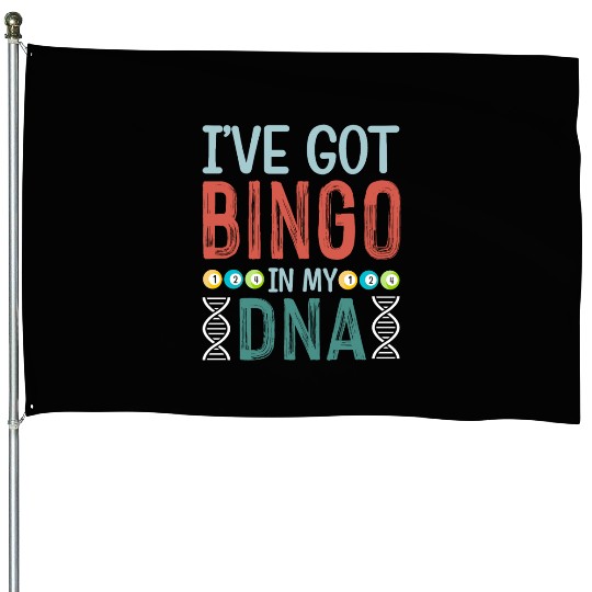 Bingo Card Game Grandma Bingo Player Bingo Cards House Flags