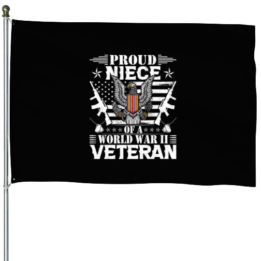 Proud Niece of a World War Il Veteran House Flags