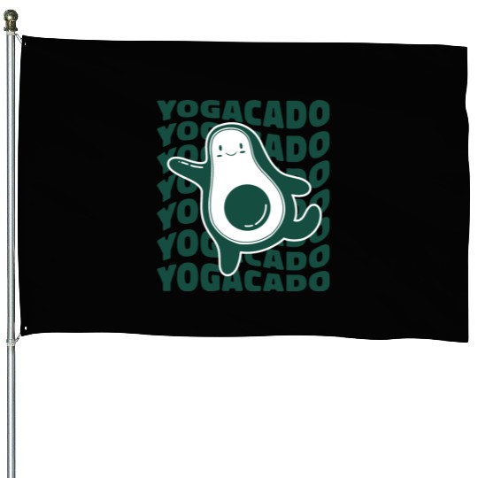 Funny Yoga Design House Flags