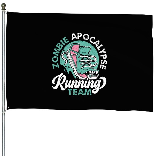 Zombie Apocalypse Running Team Halloween House Flags