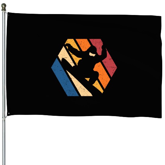 Snowboard Snowboarding Snowboarder Ski Lovers House Flags