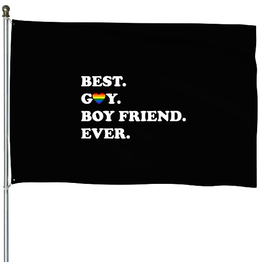 Best Gay Boyfriend Ever House Flags LGBTQ Gay Pride