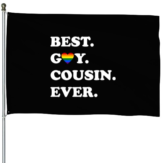 Best Gay Cousin Ever House Flags LGBTQ Gay Pride