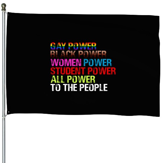 Gay Power Black Power Women Power LGBTQ Gay Pride House Flags