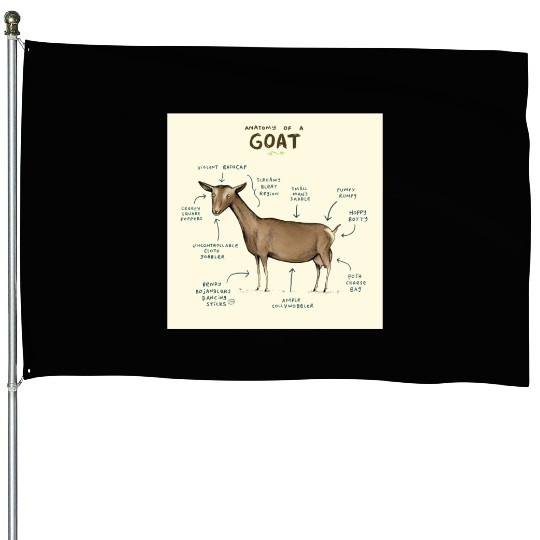 anatomy of a goat greeting card House Flags