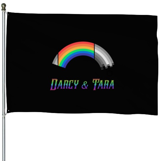 Heartstopper Rainbow Darcy and Tara LBGTQIA+ House Flags