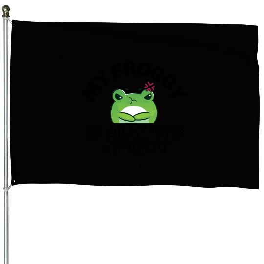 Froggy Frog Is Always Angry House Flags
