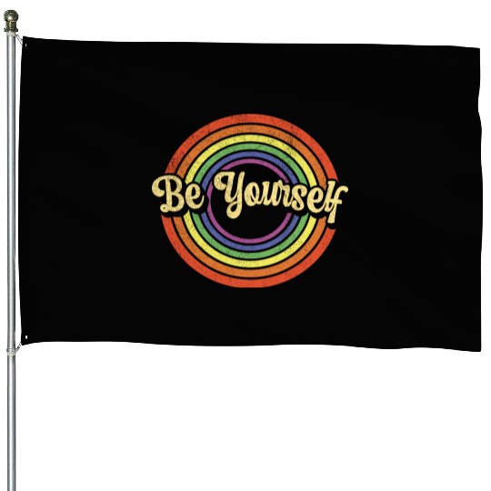LGBTQ Pride Is You Lesbian Gay Homo Be Yourself House Flags