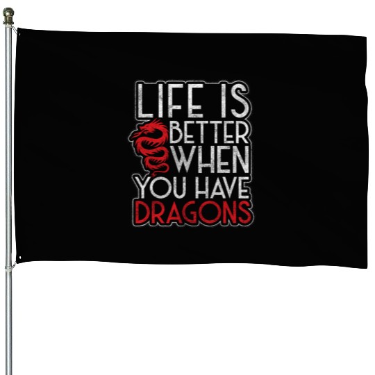 Fantasy Dragon Scales Monster Chinese Dragon House Flags