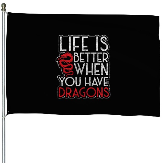 Fantasy Dragon Scales Monster Chinese Dragon House Flags