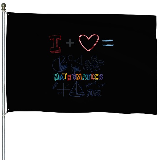 i love math House Flags