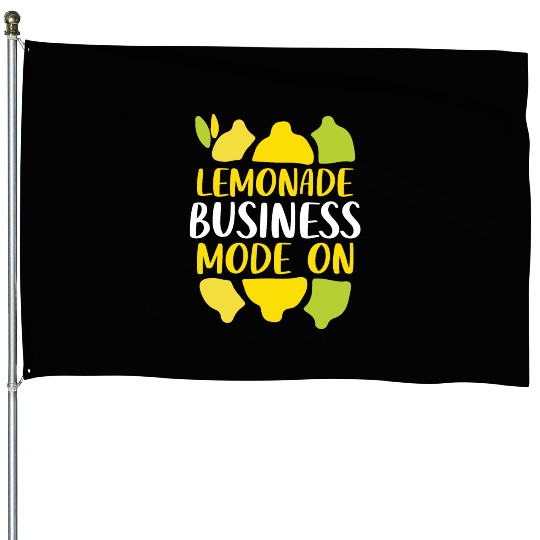 Lemonade Business Mode On Summer Fruit Lemon House Flags