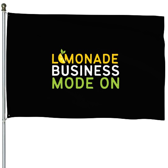 Lemonade Business Mode On Lemon Juice Boss House Flags