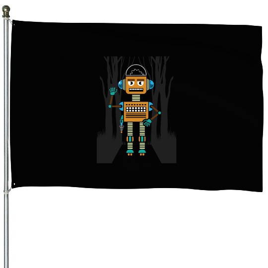 Robot Army Robotics Engineer Gift House Flags